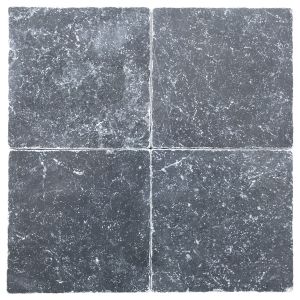 FREE SHIPPING - Obsidian Black 4x4 Tumbled Subway Tile