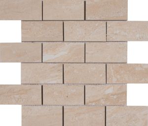 FREE SHIPPING - Aria Oro Porcelain 2x4 Polished Brick Mosaic