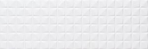 Dymo Chex White 12x36 Glossy Ceramic Wall Tile
