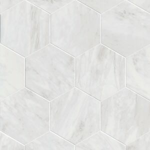 Geoglam Calacatta Hexagonal Matte Porcelain Floor And Wall Tile