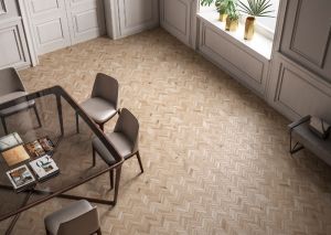 Havenwood Beige 12x15 Chevron Mosaic