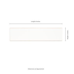 Metro White 2x8 Glossy Ceramic Subway Wall Tile