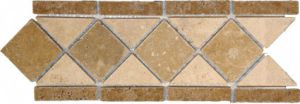 Noce and Chiaro Travertine 4x12 Listello