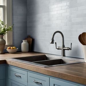 FREE SHIPPING - Renzo Sky 3x12 Glossy Handcrafted Subway Tile