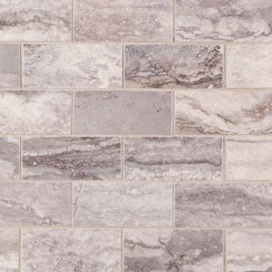 Pietra Bernini Carbone 2x4 Brick Mosaic