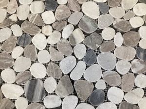 FREE SHIPPING - Flat Greige 12x12 Flat Interlocking Pebbles