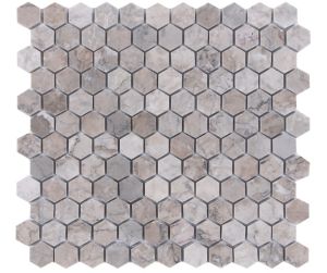 Temple Gray 1x1 Hexagon Polished Mosaic