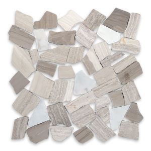 FREE SHIPPING - White Oak Blend 12x12 Pebble