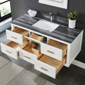 Dove White Ralph 49" Single Sink Wall Mount Bathroom Vanity