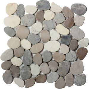 FREE SHIPPING - Bamboo Mix Indonesian 12x12 Interlocking Pebble