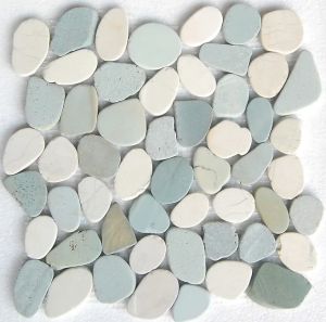 FREE SHIPPING - Sumatra Green Indonesian 12x12 Interlocking Pebble