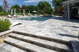 Silver Travertine 12x24 3CM Pool Coping - PREMIUM