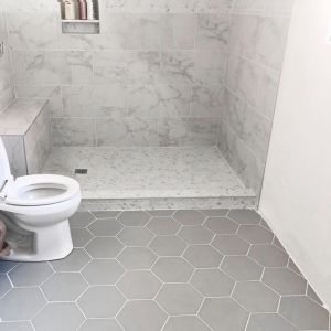 FREE SHIPPING - PURE Silver 10" Hexagon Porcelain Tile-Silver