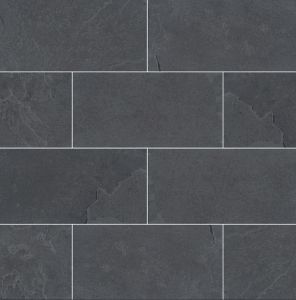 Montauk Black 3X6 Subway Slate Tile