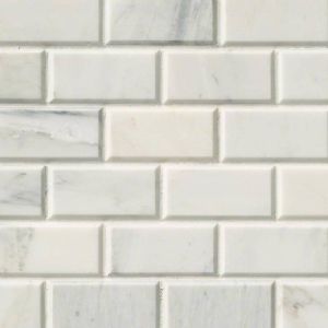 Arabescato Carrara 2x4 Honed and Beveled