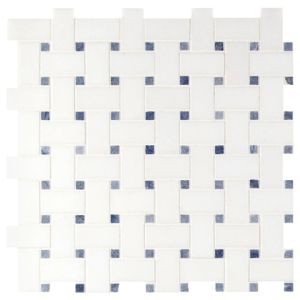 Azula White Basketweave Polished