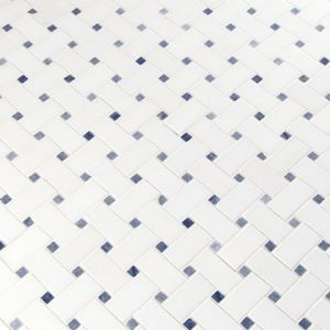 Azula White Basketweave Polished