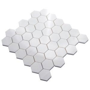 FREE SHIPPING - Bianco Dolomite 2" Polished Hexagon