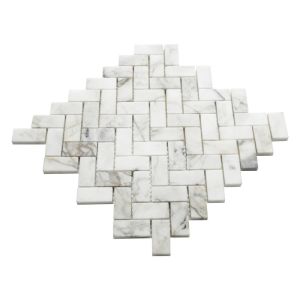 Calacatta Cressa 1X2 Herringbone Honed