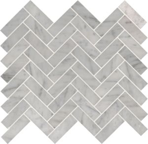 FREE SHIPPING - Carrara White 1x3 Herringbone Polished