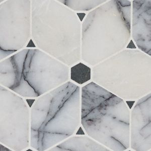 Cecily Lilac Polished Marble Mosaic Floor and Wall Tile
