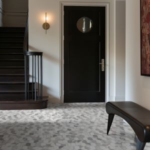 Edessa Scallop 12x13 Polished Marble Mosaic Floor and Wall Tile