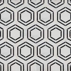 Georama Nero Polished Marble Mosaic