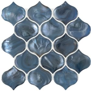 Blue Shimmer Arabesque Mosaic