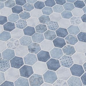 Vista Azul Hexagon Mosaic