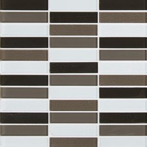 Retro Stax 1x4 Crystallized Glass Mosaic