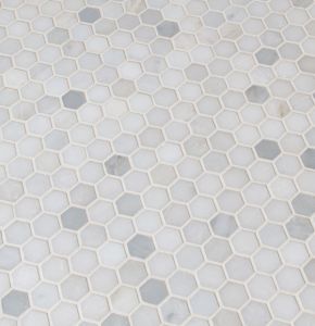 FREE SHIPPING - Greecian White 1" Hexagon Polished