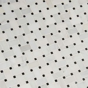 Greecian White Basketweave 12x12 Polished Mosaic
