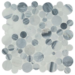 Alaska Gray Pebble Polished Mosaic