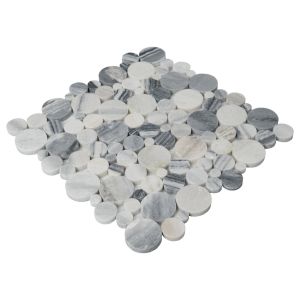 Alaska Gray Pebble Polished Mosaic