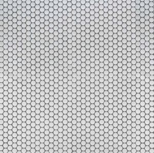 FREE SHIPPING - Domino White Penny Round Matte Mosaic