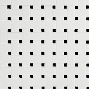 FREE SHIPPING - Retro Bianco Matte Basketweave Wall Tile