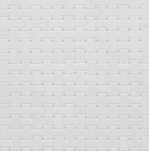 Domino White Matte Basketweave