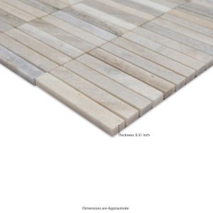 Ravello Mini Stack 12x12 Polished Marble Mosaic Floor and Wall Tile