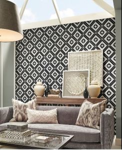 Rhombix Nero Geometric 12x12 Polished