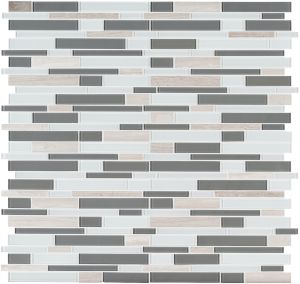 FREE SHIPPING - Gray Cliff 12x12 Interlocking Glass Stone Mosaic
