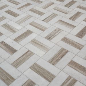Winslow Weave 12x12 Polished Marble Mosaic Floor and Wall Tile