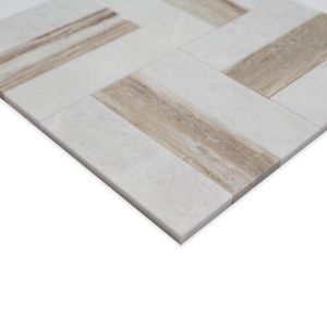 Winslow Weave 12x12 Polished Marble Mosaic Floor and Wall Tile