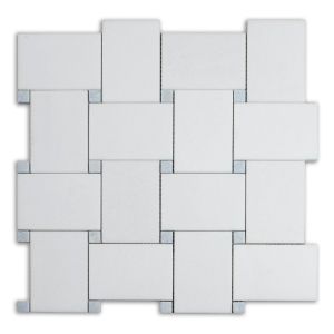 Thassos Bold Basketweave Polished