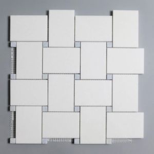 Thassos Bold Basketweave Polished