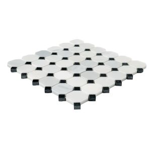 FREE SHIPPING - Carrara White 2" Octagon Polished