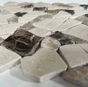 FREE SHIPPING - Emperador Marble Blend 12x12 Pebble