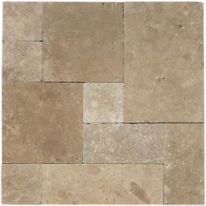 Tuscany Noce French Pattern Travertine Tile