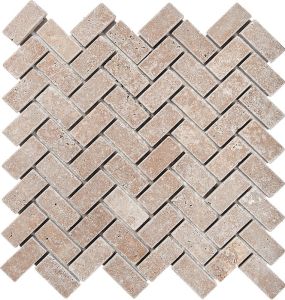 FREE SHIPPING - Tuscany Noce 1x2 Herringbone Tumbled