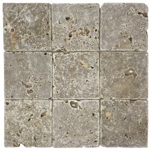 FREE SHIPPING - Tuscany Walnut Noce 4x4 Tumbled Subway