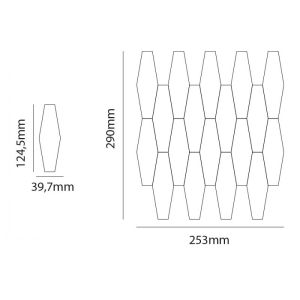 FREE SHIPPING - Pietra Gray 8mm Inverted Elongated Hexagon